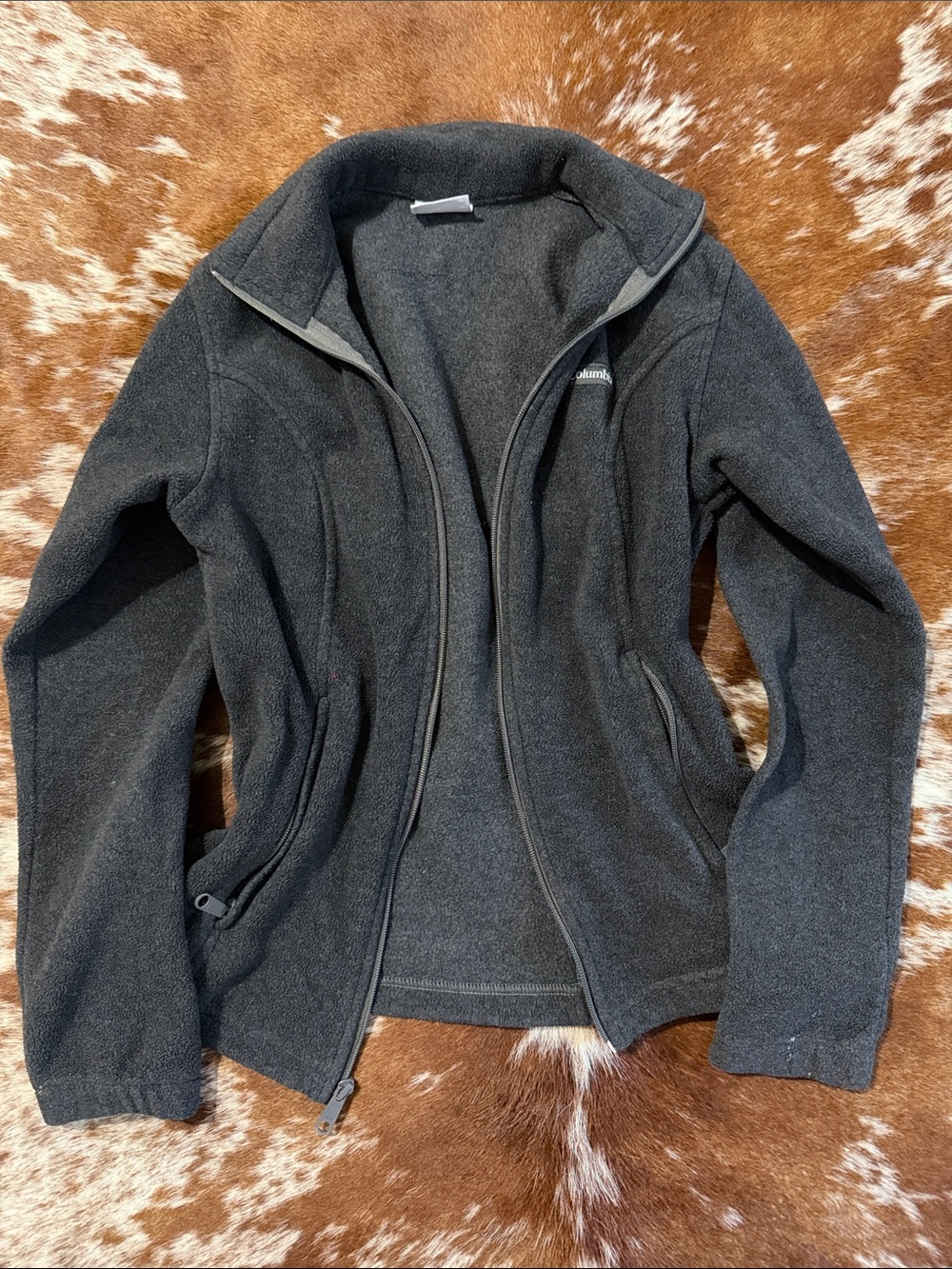 Columbia Women's Charcoal Gray Full-Zip Fleece Jacket